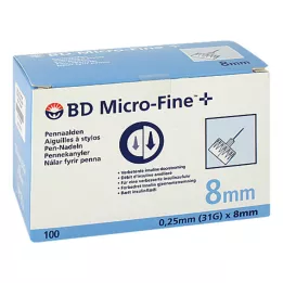 BD MICRO-FINE+ 8 igieł do penów 0,25x8 mm, 100 szt