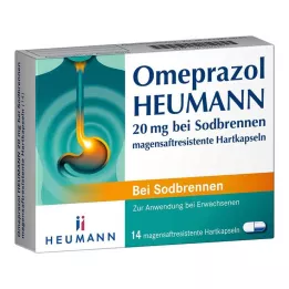 OMEPRAZOL Heumann 20 mg b.Sodbr.kapsułki twarde odporne na kwas żołądkowy, 14 szt