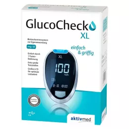 GLUCOCHECK XL Zestaw do pomiaru glukozy we krwi mg/dl, 1 szt