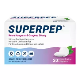 SUPERPEP Guma do żucia Travel Dragees 20 mg, 20 szt