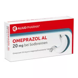 OMEPRAZOL AL 20 mg b.Sodbr.tabletki na kwas żołądkowy, 7 szt