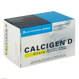 CALCIGEN D Citro 600 mg/400 I.E. tabletki do żucia, 120 szt
