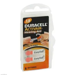 Baterie do aparatów słuchowych Duracell 13, 6 szt