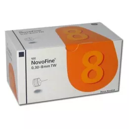 NOVOFINE 8 kaniul 0,30x8 mm 30 G cienkościenne, 100 szt