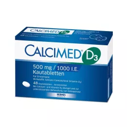 CALCIMED D3 500 mg/1000 I.E. tabletki do żucia, 48 szt