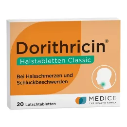 DORITHRICIN Pastylki do ssania na gardło Classic, 20 szt