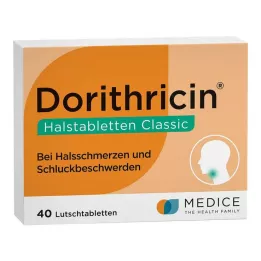 DORITHRICIN Pastylki do ssania na gardło Classic, 40 szt