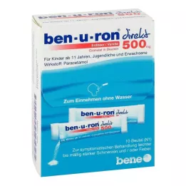 BEN-U-RON bezpośredni 500 mg granulat truskawka/wanilia, 10 szt