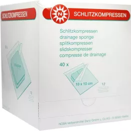 SCHLITZKOMPRESSEN 10x10 cm sterylne 12-krotne, 40X2 szt