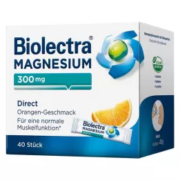 BIOLECTRA Magnez 300 mg bezpośrednie pomarańczowe pałeczki, 40 szt