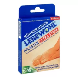 LEBEWOHL Plaster na odciski ekstra mocny 8 sztuk