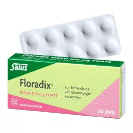 FLORADIX Żelazo 100 mg forte tabletki powlekane, 20 szt