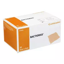 BACTIGRAS gaza parafinowa antyseptyczna 5x5 cm, 50 szt