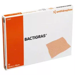 BACTIGRAS gaza parafinowa antyseptyczna 10x10 cm, 10 szt