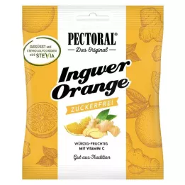 PECTORAL Cukierki imbirowo-pomarańczowe bez cukru, 60 g