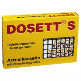 DOSETT S Kaseta na leki niebieska, 1 szt