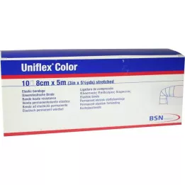 UNIFLEX Bandaże uniwersalne 8 cm x 5 m niebieskie, 10 szt