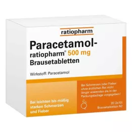 PARACETAMOL-ratiopharm 500 mg tabletki musujące, 20 szt