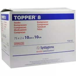 TOPPER 8 zawierający 10 x 10 cm sterylny, 75x2 szt