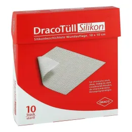 Dracotull Sil.10x10 cm silikonowe podkładki opatrunkowe, 10 szt