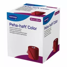 PEHA-HAFT Taśma utrwalająca kolory bez lateksu 10 cm x 20 m czerwona, 1 szt