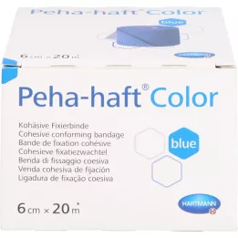 Peha-Prison Color Fixation Bind Latex Free 6 cmx20 m Niebieski, 1 szt