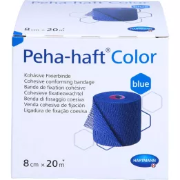 Peha-Prison Color Fixation Bandage Latex Free 8 CMX20 M niebieski, 1 szt