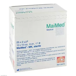 MULLKOMPRESSEN 10x10 cm sterylne 8-drożne, 25X2 szt