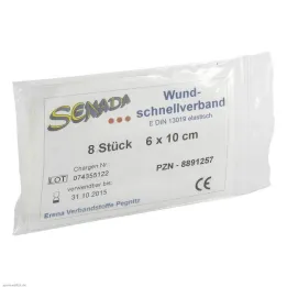Senada szybki opatrunek na rany 6x10 cm, 8 szt