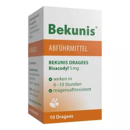 BEKUNIS Bisacodyl Dragees 5 mg tabletki dojelitowe, 10 szt