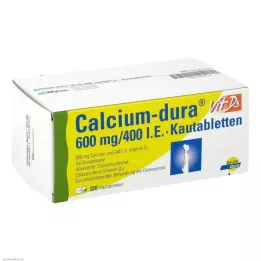 CALCIUM DURA Witamina D3 600 mg/400 I.E. tabletki do żucia, 120 szt