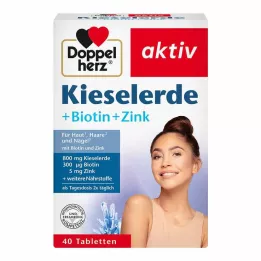DOPPELHERZ Tabletki krzemionkowe+biotyna+cynk, 40 szt