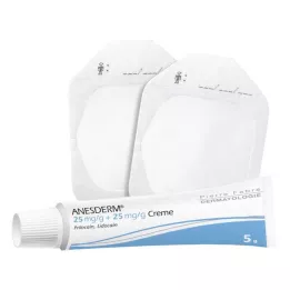 ANESDERM 25 mg/g + 25 mg/g krem + 2 plastry po 5 g