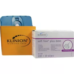 KLINION Soft Fine Plus Pen igły 0,25 x 6 mm 31 g, 110 szt