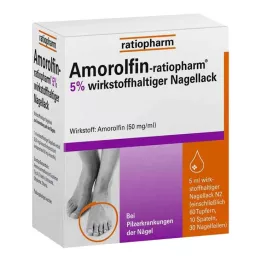 AMOROLFIN-ratiopharm 5% aktywny składnik lakier do paznokci, 5 ml