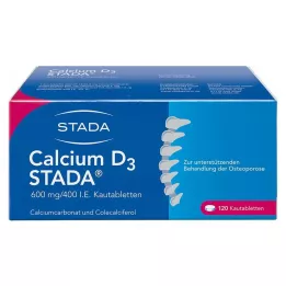 CALCIUM D3 STADA 600 mg/400 I.E. tabletki do żucia, 120 szt