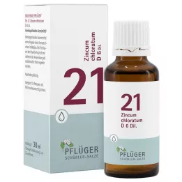 BIOCHEMIE Pflüger 21 Zincum chloratum D 6 kropli, 30 ml
