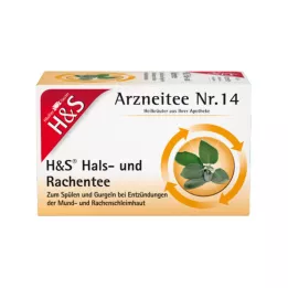 H&amp;S Torebki filtrujące do herbaty na gardło i gardło, 20X2,5 g