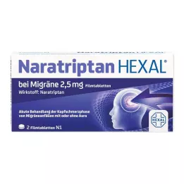 NARATRIPTAN HEXAL na migrenę 2,5 mg tabletki powlekane 2 szt