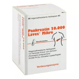 PANKREATIN 20 000 kapsułek twardych dojelitowych Laves Micro, 50 szt