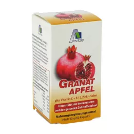 GRANATAPFEL 500 mg plus vit.c+B12+Zink+Selenium Caps., 60 szt
