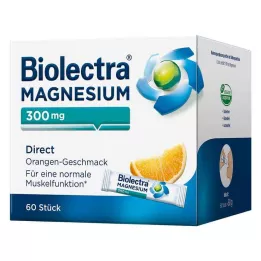 BIOLECTRA Magnez 300 mg bezpośrednie pomarańczowe pałeczki, 60 szt