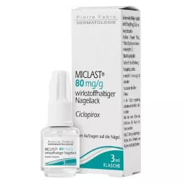 MICLAST 80 mg/g leczniczy lakier do paznokci, 3 ml