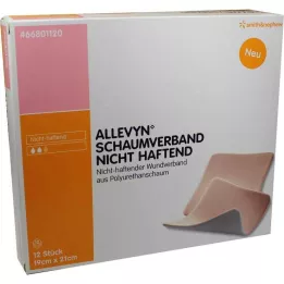 ALLEVYN Opatrunek piankowy 19x21 cm nieprzywierający, 12 szt