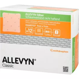 ALLEVYN Pianka srebrna 9x11 cm nieprzylepna, 12 szt