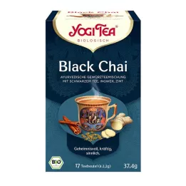 YOGI TEA Czarne organiczne torebki filtracyjne Chai, 17 x 2,2 g