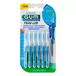 GUM TRAV-LER 1,6mm jodła niebieska Interdental+6 nakładek, 6 szt
