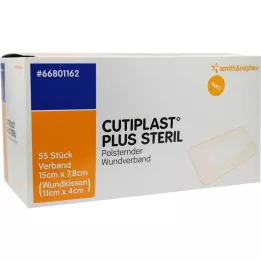 CUTIPLAST Plus opatrunek jałowy 7,8x15 cm, 55 szt