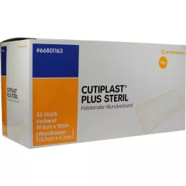 CUTIPLAST Plus opatrunek jałowy 10x19,8 cm, 55 szt