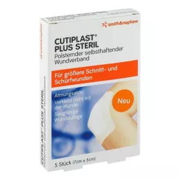 CUTIPLAST Plus opatrunek jałowy 5x7 cm, 5 szt